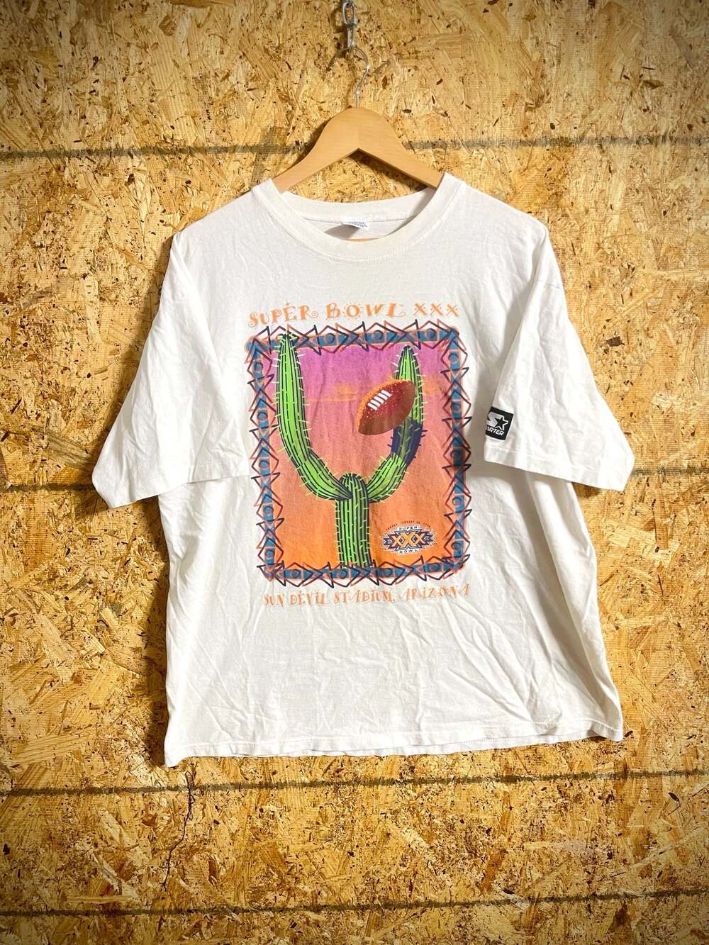 Vintage 1996 Starter Super Bowl XXX Arizona Cactus T-Shirt Size XL